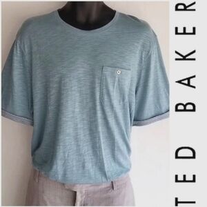 Ted Baker London Geo Print Cuff Short Sleeve Shirt